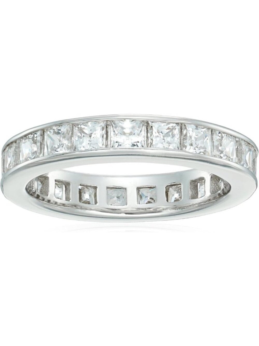 Amazon Essentials Platinum-Plated Sterling Silver Infinite Elements Cubic